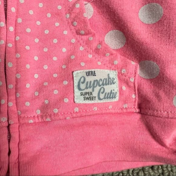 š4/$20 CarterāsĀ Polka Dot Zip UpāHoodie Sweatshirt for Baby Girl - 6 months - Picture 3 of 5